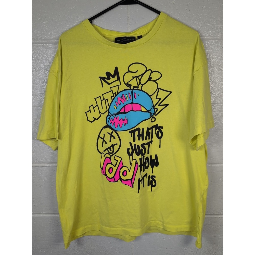 No Boundaries - Graffiti Size X Large (46/48) Oversized Fit Shirt